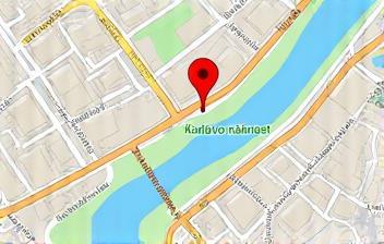 Mapa s vyznačenou adresou Karlovo náměstí Praha